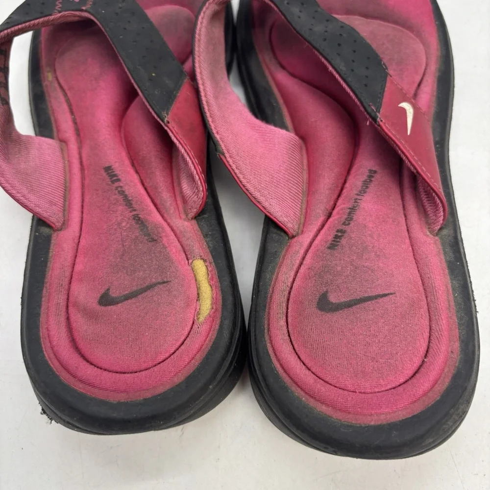 Nike Comfort Slides Womens 6 Pink Slip On Sandals Comfortbed Flip Flops